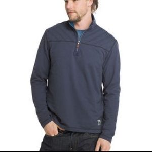 G.H. Bass Blue Mockneck 1/4 Zip Pullover Sweater